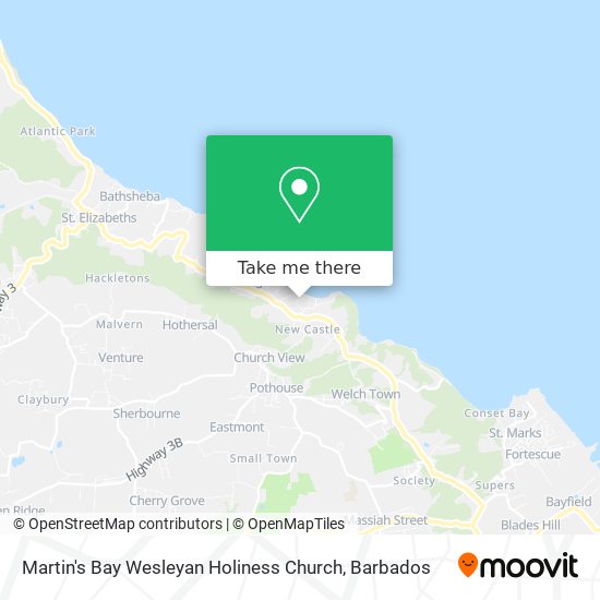 Martin's Bay Wesleyan Holiness Church map