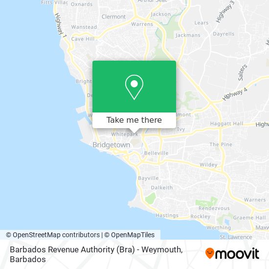 Barbados Revenue Authority (Bra) - Weymouth map