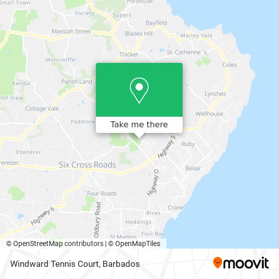 Windward Tennis Court map