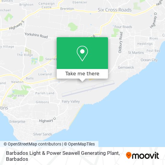 Barbados Light & Power Seawell Generating Plant map