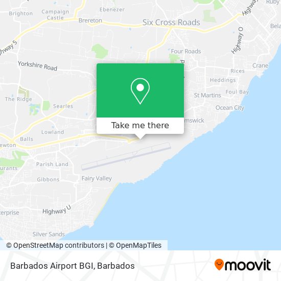 Barbados Airport BGI map