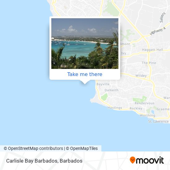 Carlisle Bay Barbados map