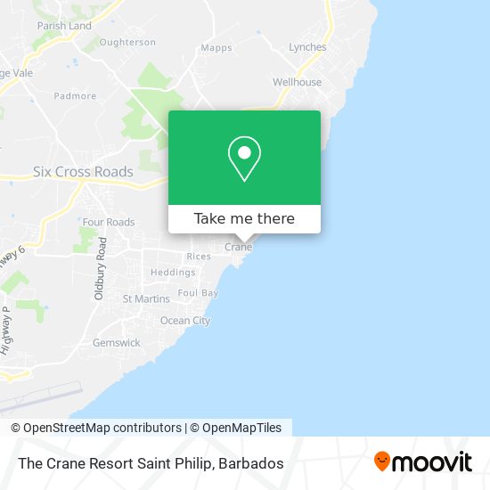 The Crane Resort Saint Philip map