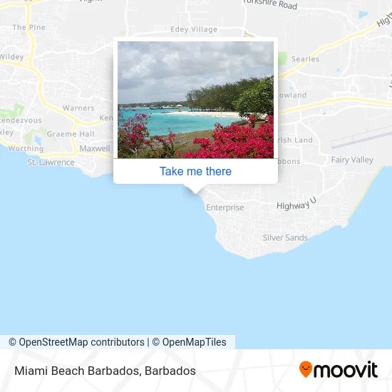 Miami Beach Barbados map