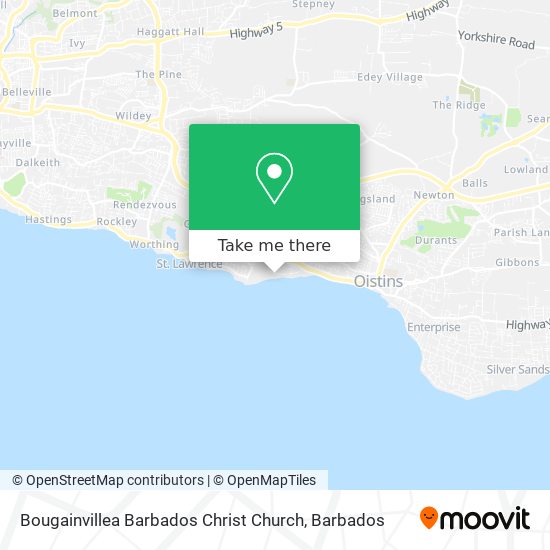 Bougainvillea Barbados Christ Church map