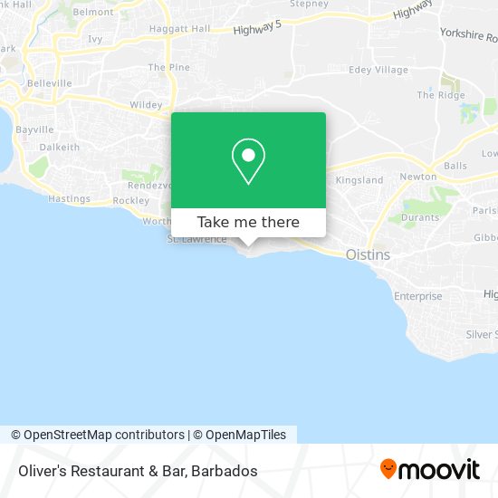 Oliver's Restaurant & Bar map