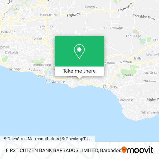 FIRST CITIZEN BANK BARBADOS LIMITED map