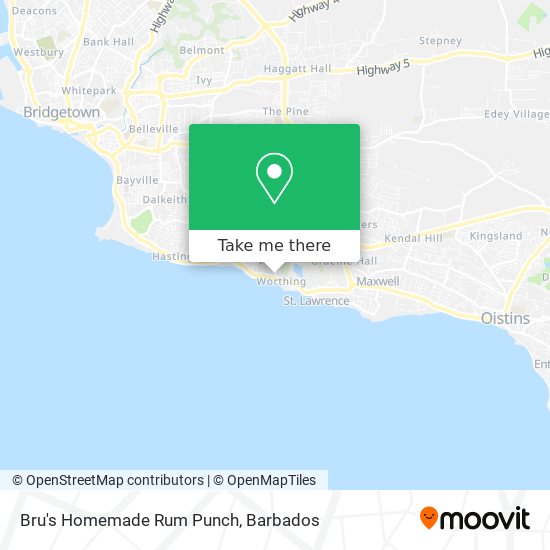 Bru's Homemade Rum Punch map