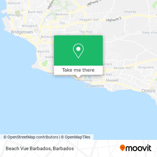 Beach Vue Barbados map