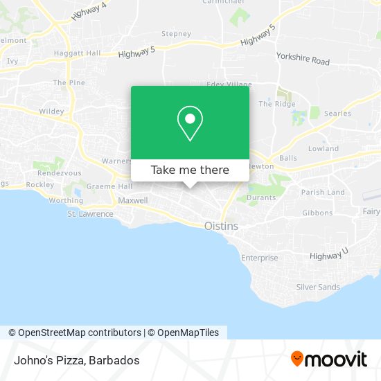 Johno's Pizza map