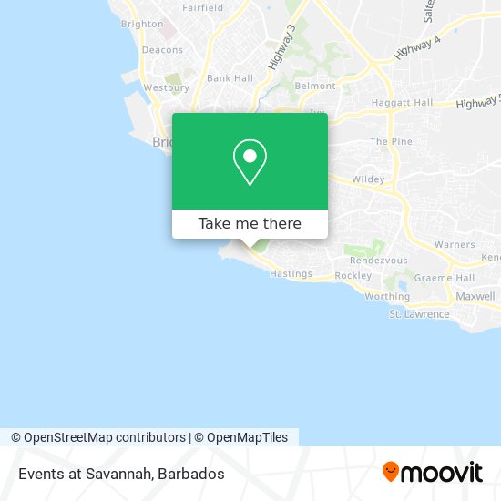 Events at Savannah map