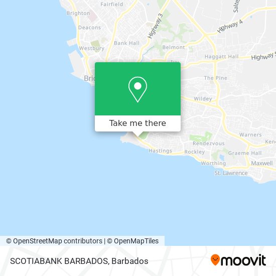 SCOTIABANK BARBADOS map