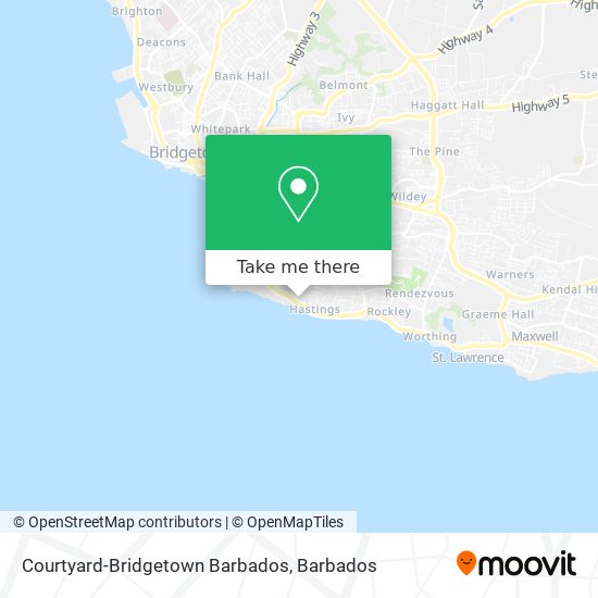 Courtyard-Bridgetown Barbados map