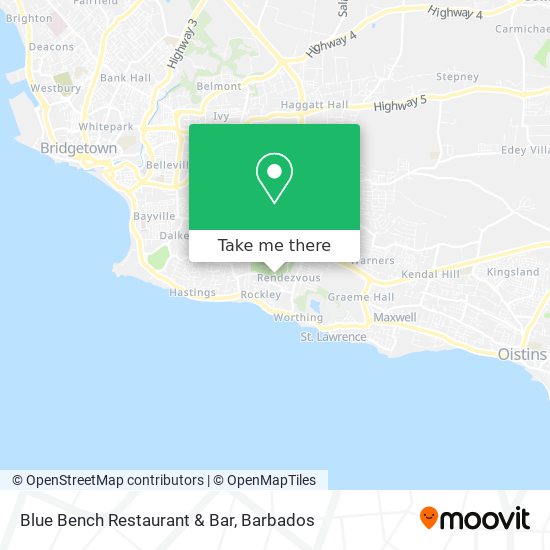 Blue Bench Restaurant & Bar map