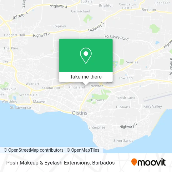 Posh Makeup & Eyelash Extensions map