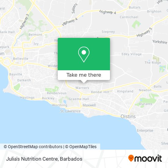 Julia's Nutrition Centre map