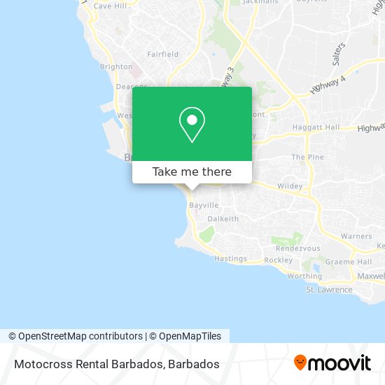 Motocross Rental Barbados map