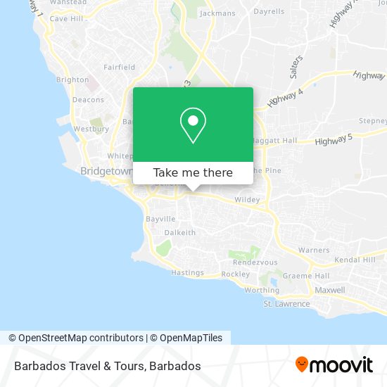 Barbados Travel & Tours map