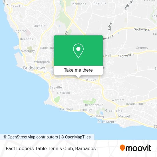 Fast Loopers Table Tennis Club map