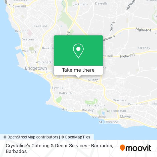 Crystaline's Catering & Decor Services - Barbados map