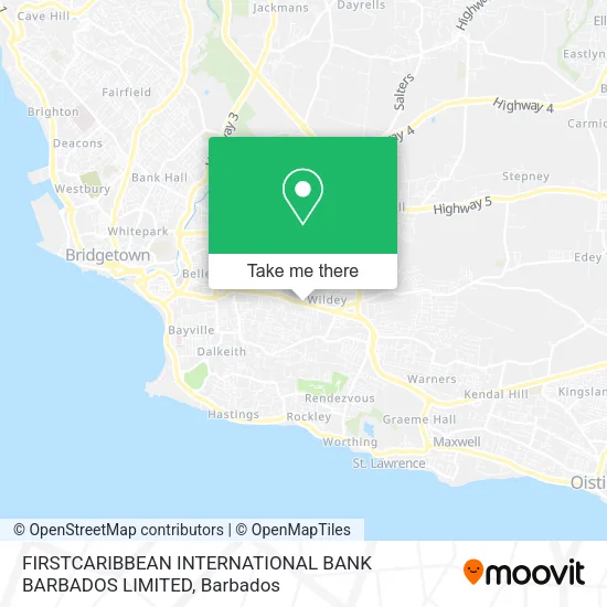FIRSTCARIBBEAN INTERNATIONAL BANK BARBADOS LIMITED map
