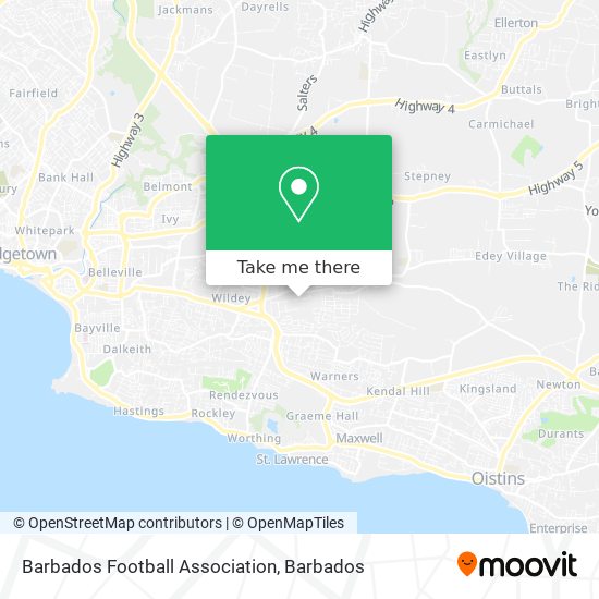 Barbados Football Association map