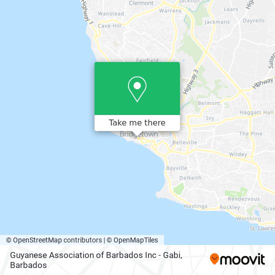 Guyanese Association of Barbados Inc - Gabi map