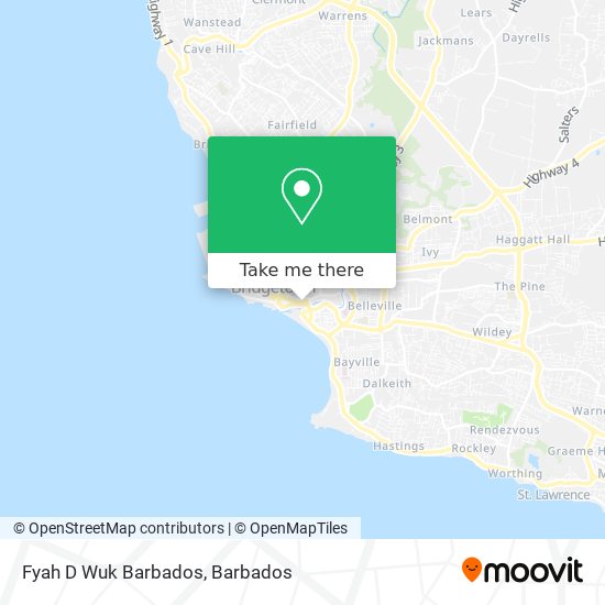 Fyah D Wuk Barbados map