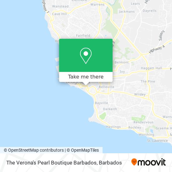 The Verona's Pearl Boutique Barbados map