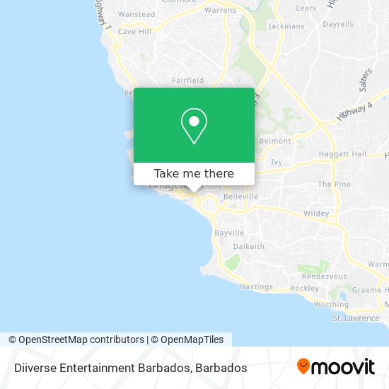 Diiverse Entertainment Barbados map