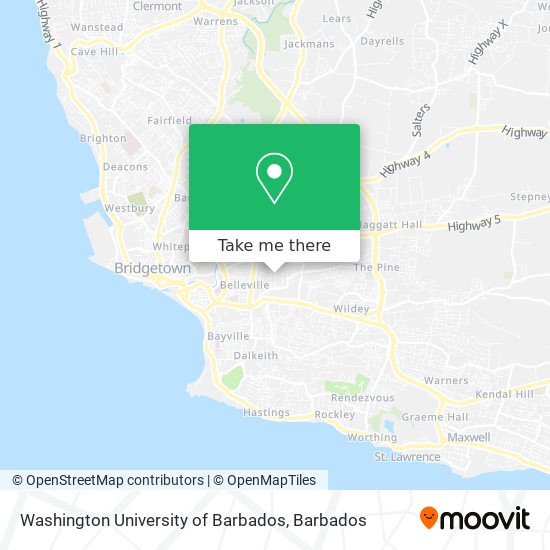 Washington University of Barbados map
