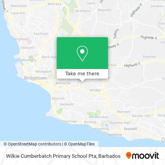 Wilkie Cumberbatch Primary School Pta map