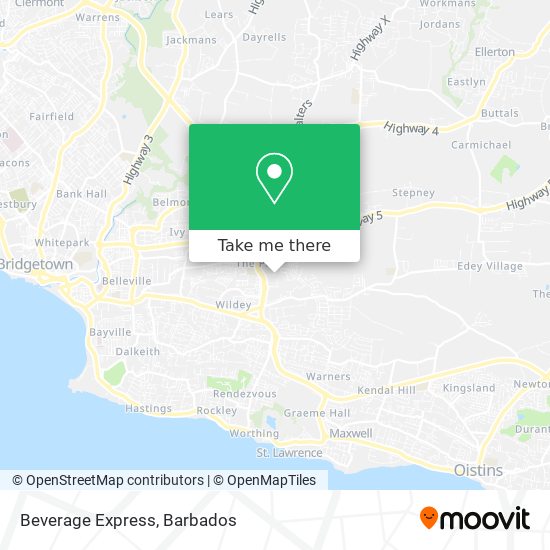 Beverage Express map