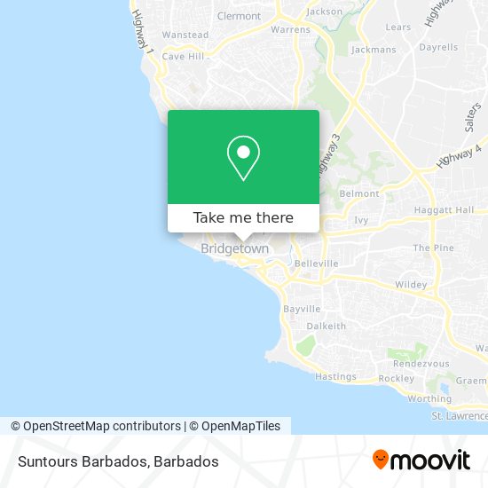 Suntours Barbados map