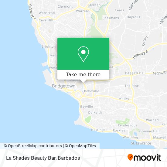 La Shades Beauty Bar map