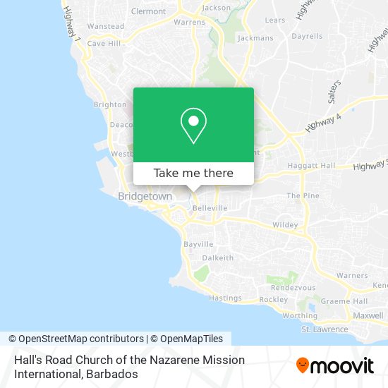 Hall's Road Church of the Nazarene Mission International map