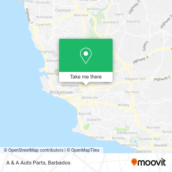 A & A Auto Parts map