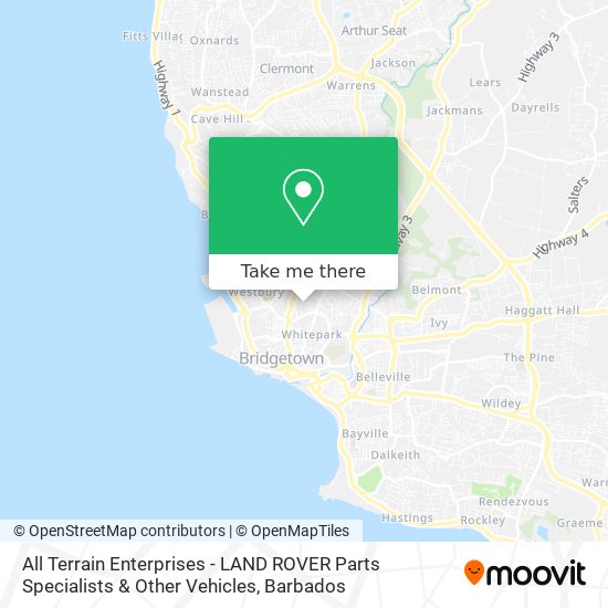 All Terrain Enterprises - LAND ROVER Parts Specialists & Other Vehicles map