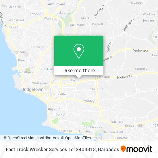 Fast Track Wrecker Services Tel 2404313 map