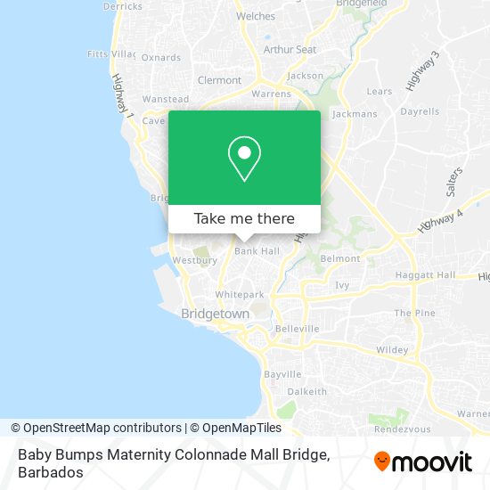Baby Bumps Maternity Colonnade Mall Bridge map