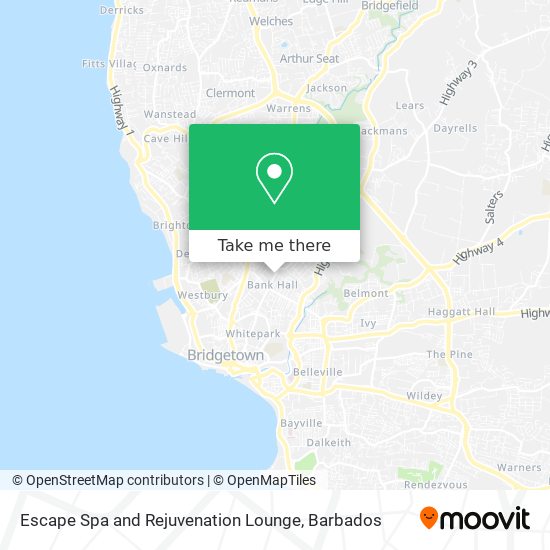 Escape Spa and Rejuvenation Lounge map