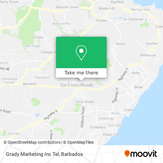 Grady Marketing Inc Tel map
