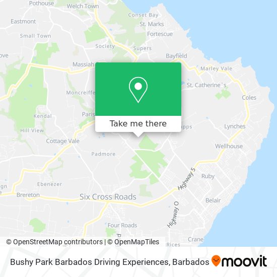 Bushy Park Barbados Driving Experiences map