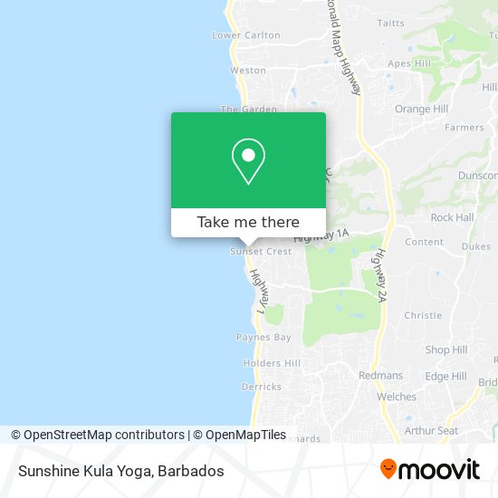Sunshine Kula Yoga map