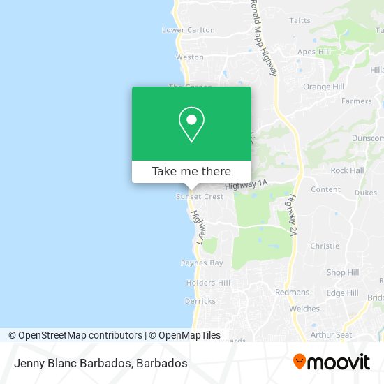 Jenny Blanc Barbados map