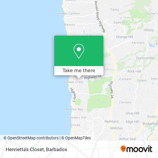 Henrietta's Closet map
