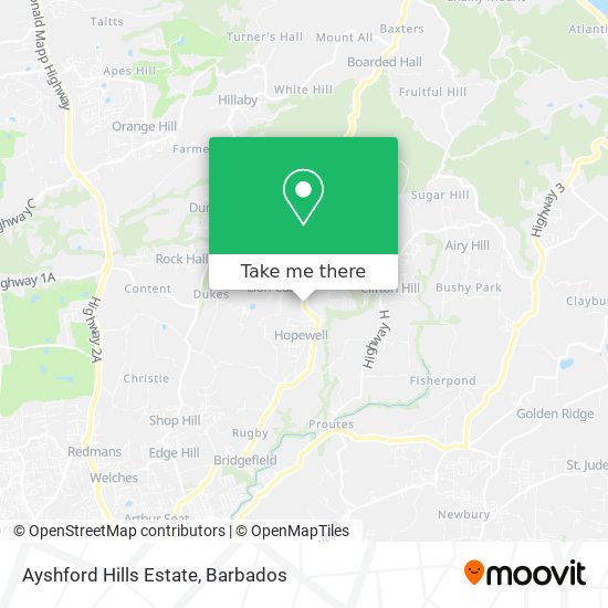 Ayshford Hills Estate map