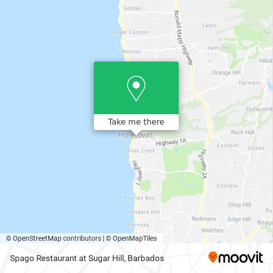 Spago Restaurant at Sugar Hill map