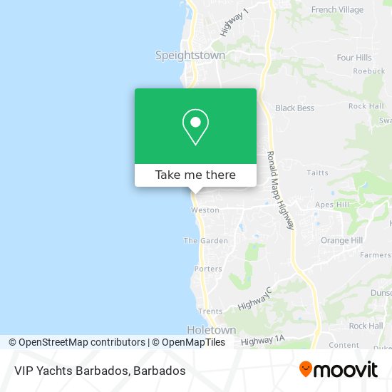 VIP Yachts Barbados map