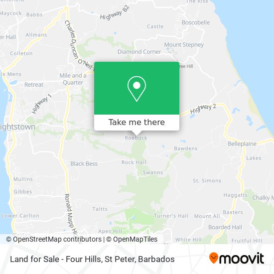 Land for Sale - Four Hills, St Peter map